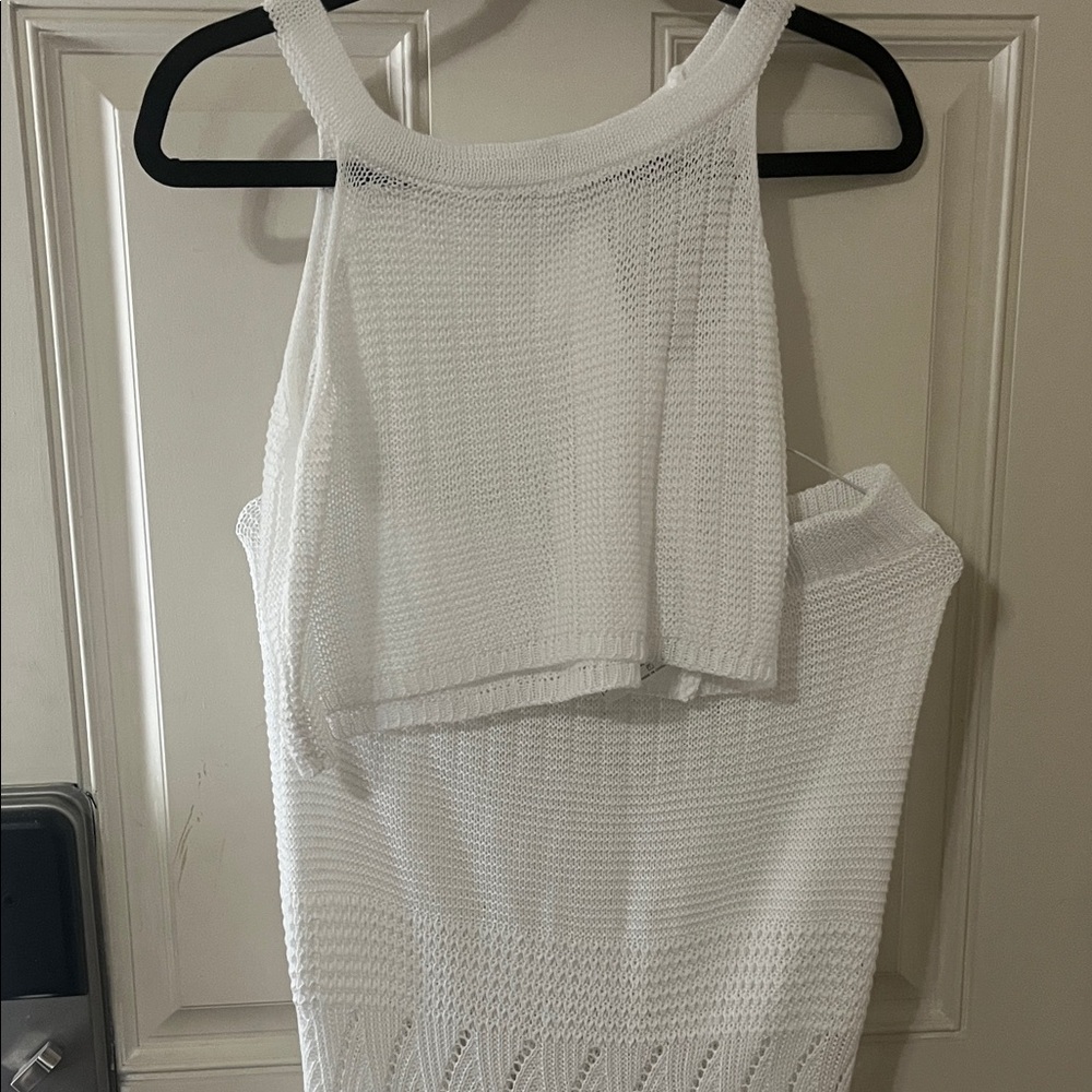 White Knit Two-Piece Set XS